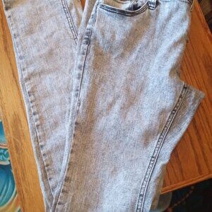 Women's Gray Straight Leg Vanilla Star Stretch Jeans 11